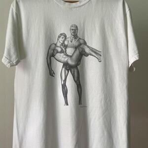 White And Black Life Guard Graphic Tee